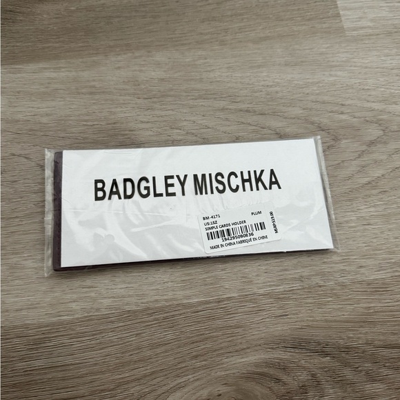 Badgley Mischka Plum Card Holder with Gold Accent (Factory Sealed) - Picture 2 of 2
